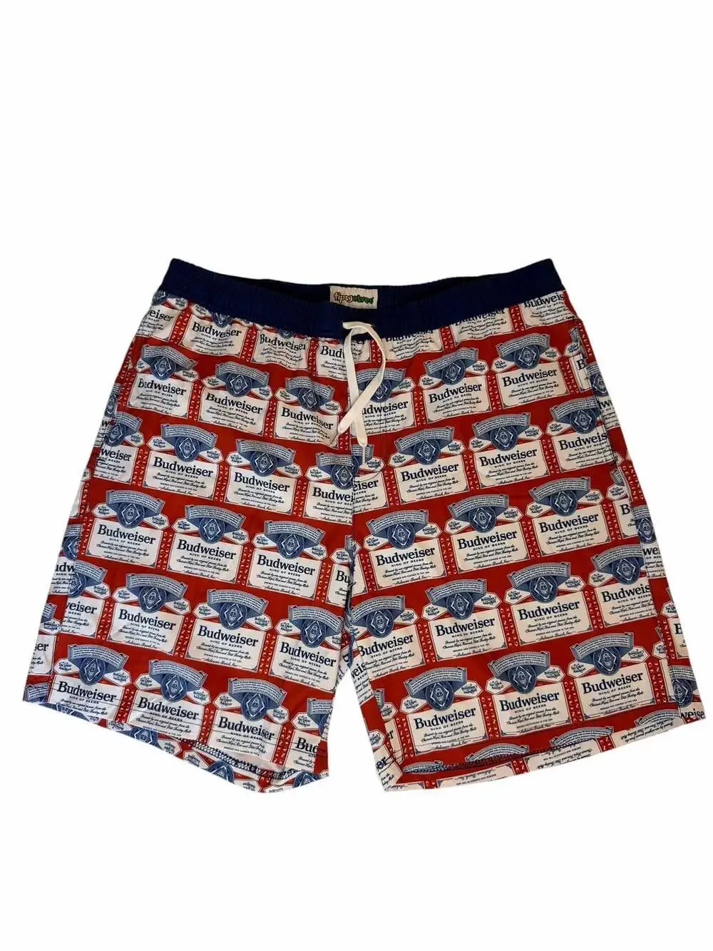 Tipsy Elves Budweiser Swim Trunks Men’s XL Retro Beer Print Shorts